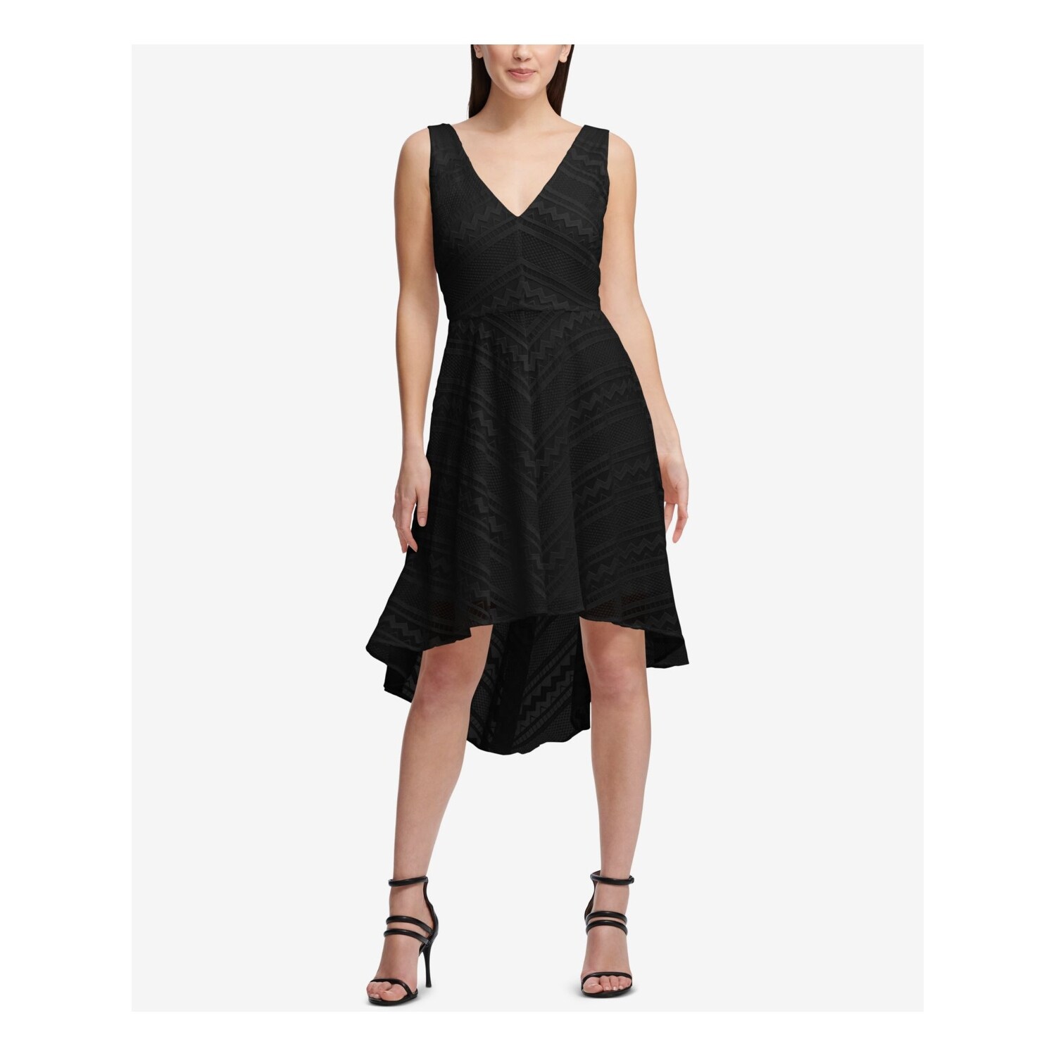 dkny black sleeveless dress
