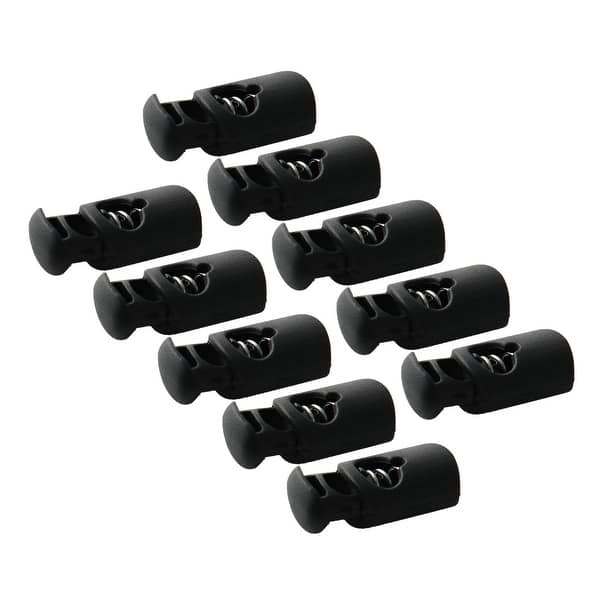 4 Pcs Durable Plastic Toggle Spring Stop Single Hole String Cord Locks 16 x 9mm