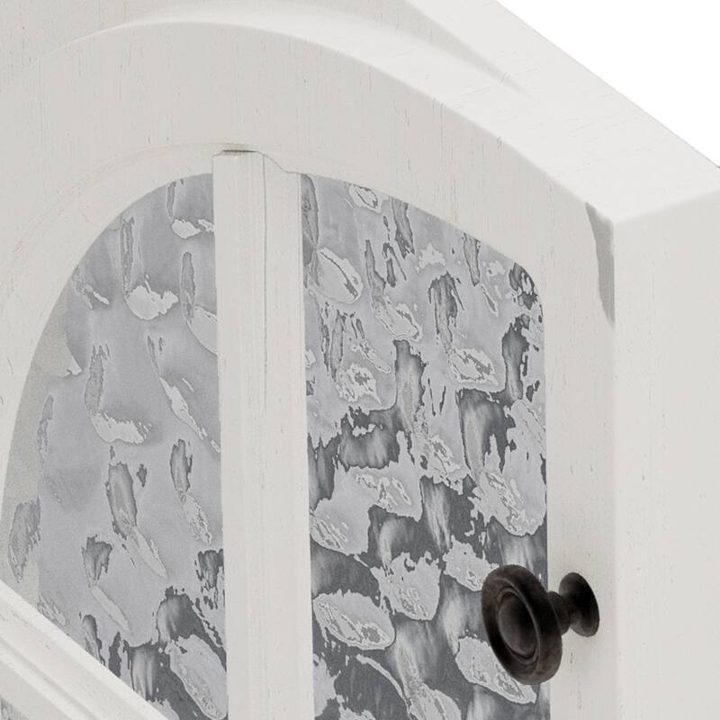 Bathroom Vanity with Sink, Freestanding Wood Bathroom Cabinet, Storage Cabinet with Tempered Glass Doors & Adjustable Shelves