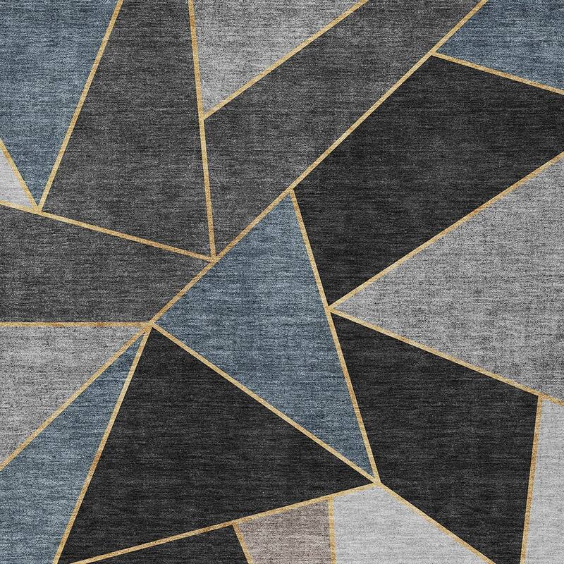 HomeRoots Geometric Transitional Rectangle Outdoor Rug