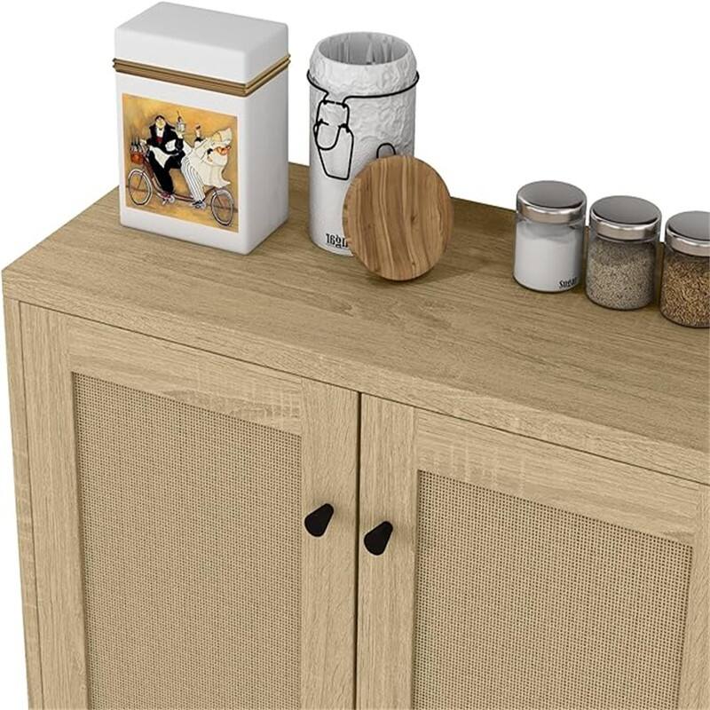 Sideboard Buffet Table - 15"D x 27.16"W x 35"H
