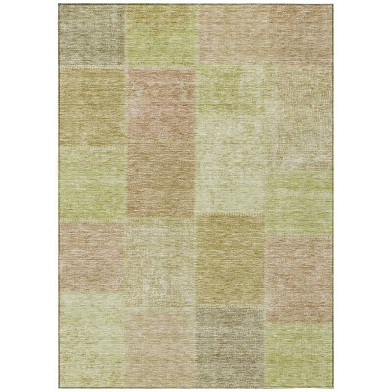 HomeRoots Patchwork Transitional Rectangle Outdoor Rug