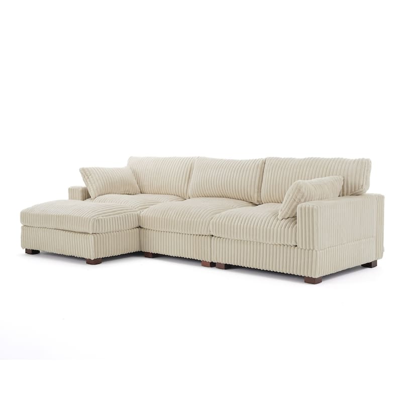 Oversized Plush Modular Sectional Sofa Set L Shaped Couch