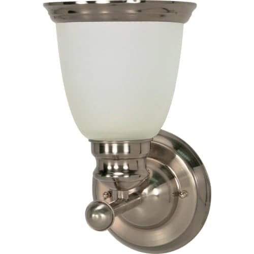 Nuvo Lighting 60/622 Palladium Single Light 6" Wide Bathroom Sconce with Satin Frosted Glass Shade