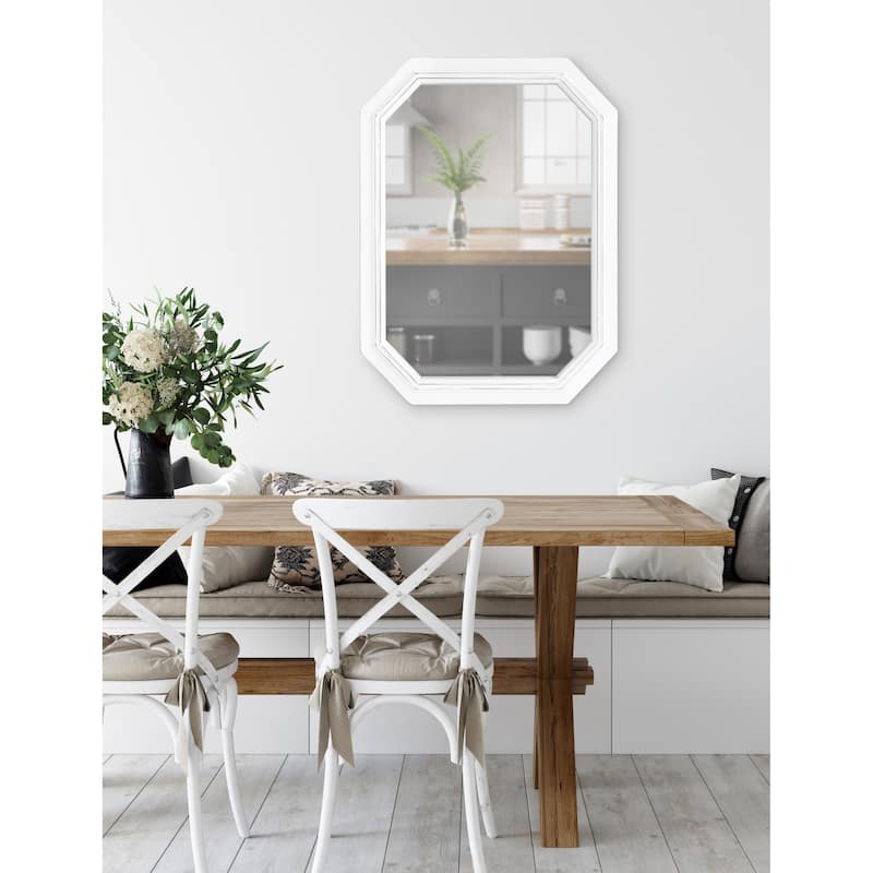 Kate and Laurel Palmer Wood Octagon Wall Mirror - 28x36