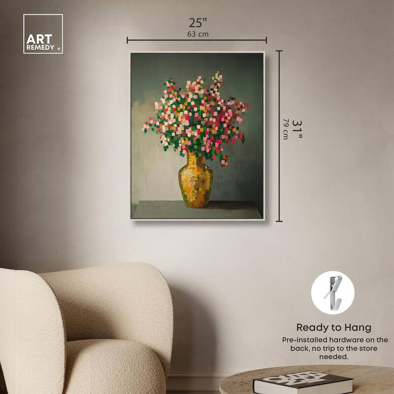 Pixel Bloom I Canvas by Art Remedy