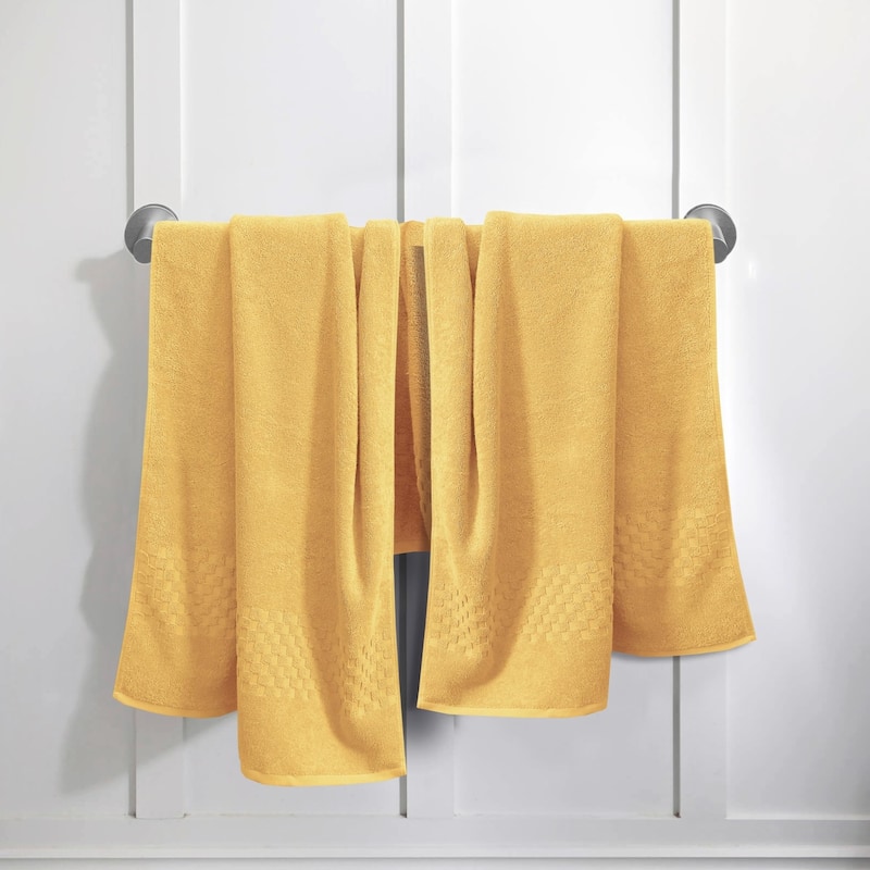 Feather and Stitch NY 650 GSM Premium Cotton 6 Piece Towel Set Super Absorbent Quick Dry Spa Quality