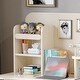preview thumbnail 5 of 17, Kids Desk with Chair, Student Desk Multi-Tier Organizer, Solid Wood Bookshelf with Drawers