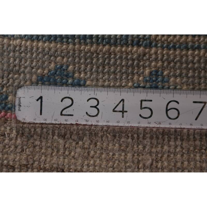 Hand Knotted Oriental 100% Wool Carpet Transitional Geometric Brown Oushak Area Rug - 12' 6'' X 8' 6''