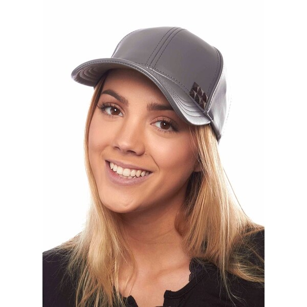 pleather baseball hat