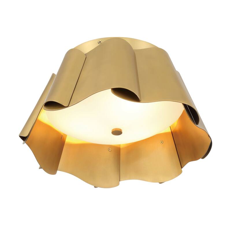 Minka Lavery 3955 Waveform 3 Light 14" Wide Semi-Flush Ceiling Fixture