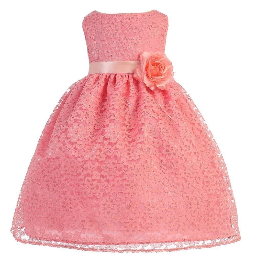 baby girl coral dress