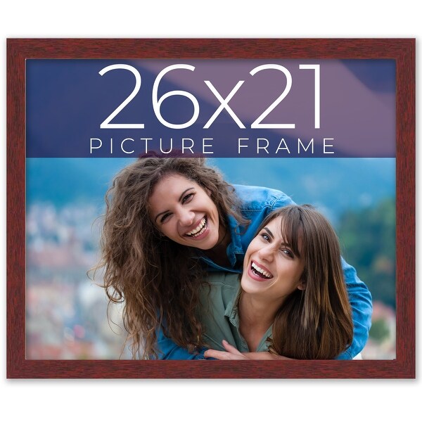 26x21 Brown Picture Frame - Wood Picture Frame Complete with UV