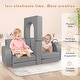 preview thumbnail 8 of 8, Gymax 8 PCS Modular Kids Play Couch Sofa w/ Suede Fabric Cover