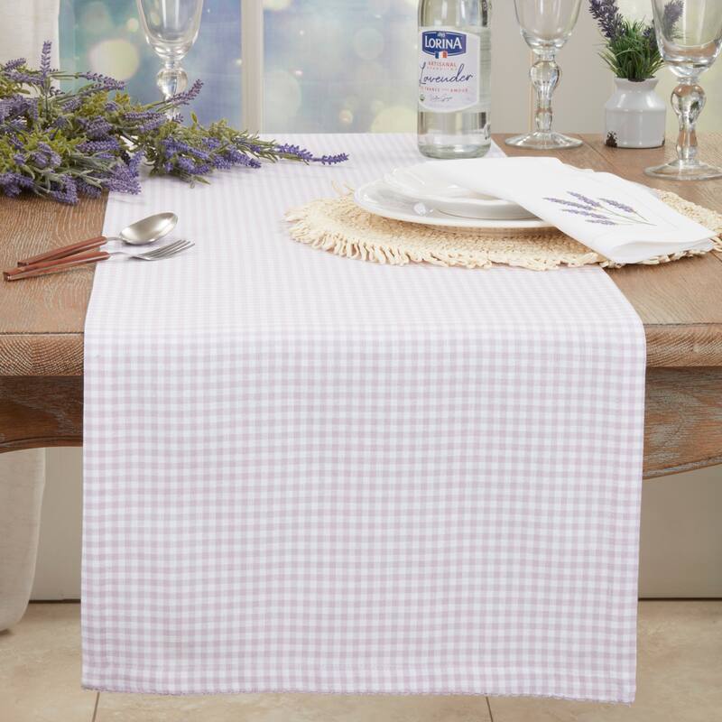 Traditional Gingham Table Runner