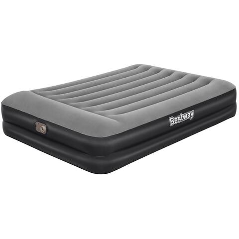 Bestway: Tritech Queen 18" Air Mattress - Built-in AC Pump, Auto Inflation & Deflation, Firm Comfort Level, Antimicrobial