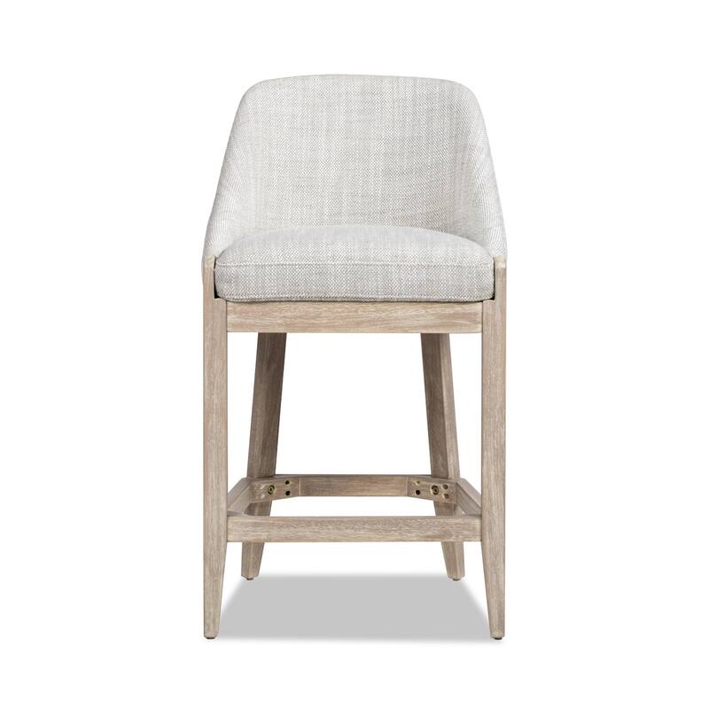 Coastal Curved Back Upholstered Counter Stool