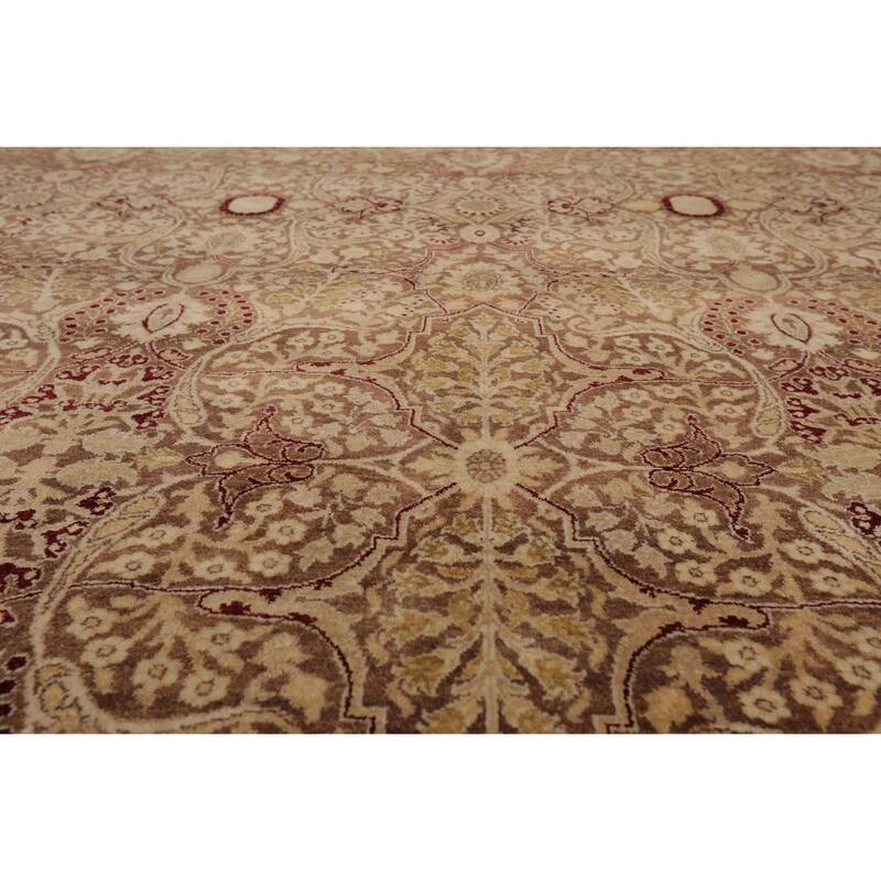 Hand Knotted Brown,Tan Persian Wool Oriental Area Rug (8x10) - 8' 1'' x 10' 2''