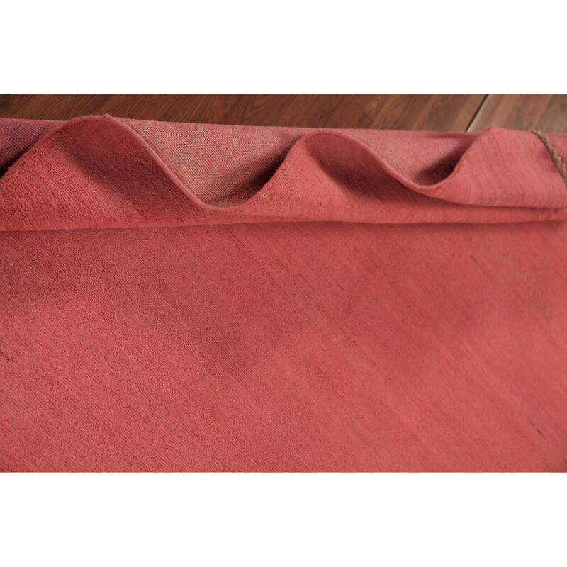 Pink Gabbeh Modern Area Rug Hand-Knotted Wool Carpet - 6'3" x 9'10"