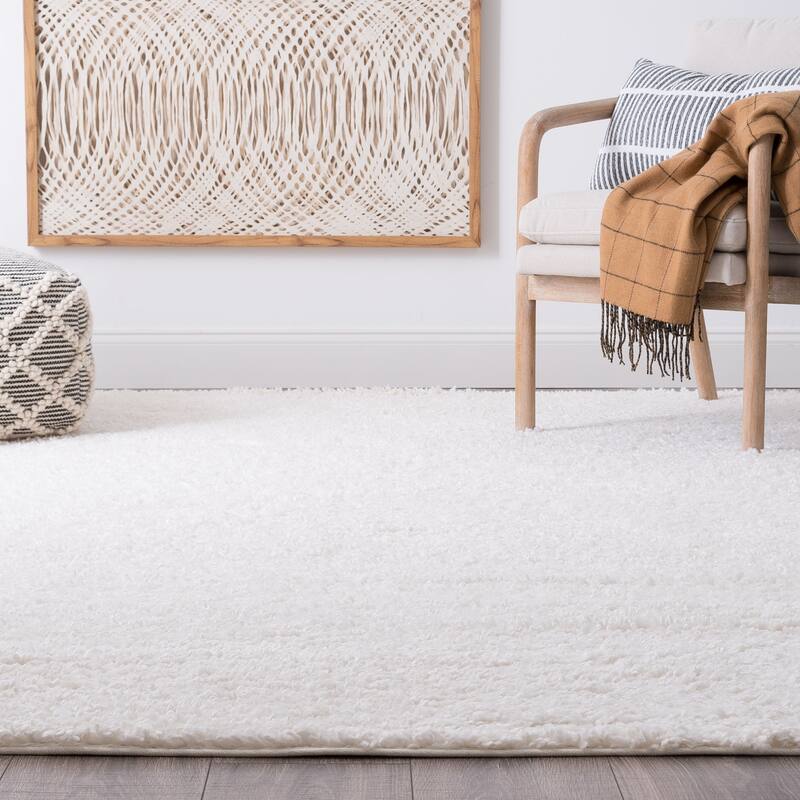 Sohni Shag Farmhouse Solid Color Indoor Area Rug