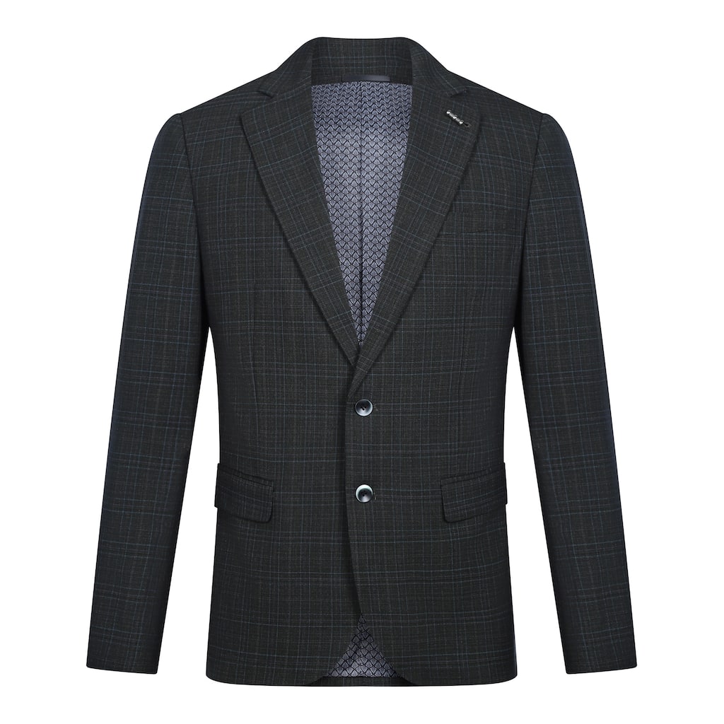 Tahari Slim Fit Plaid Blazer