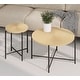 preview thumbnail 3 of 22, Crafted Wood Radial Pattern Coffee Table Set Beige