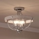 preview thumbnail 1 of 4, French country ceiling light gray bathroom light metal hallway light