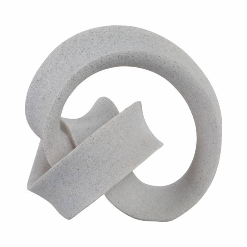 Resin Sculpture with Abstract Looped Decorative Stylish Art Object