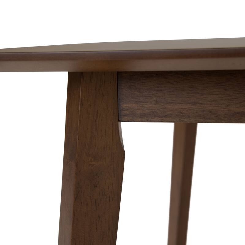 Modrest Castillo & Jordan Modern Grey Fabric & Walnut 4-Piece Dining Set