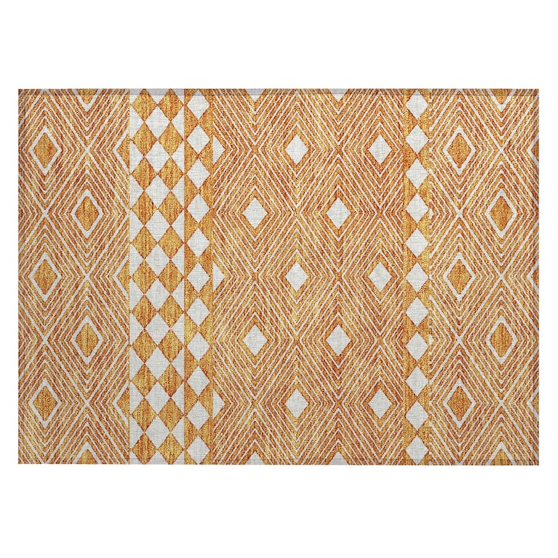 Machine Washable Indoor/ Outdoor Chantille Moroccan Boho Rug