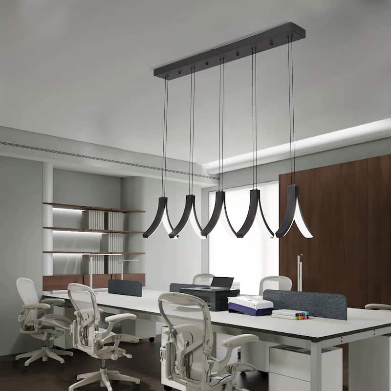 LED Chandelier Black Chandelier - N/A