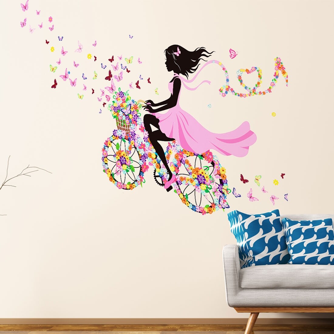 Removable Fairy Flower Butterflies Wall Sticker Decal Home Decor