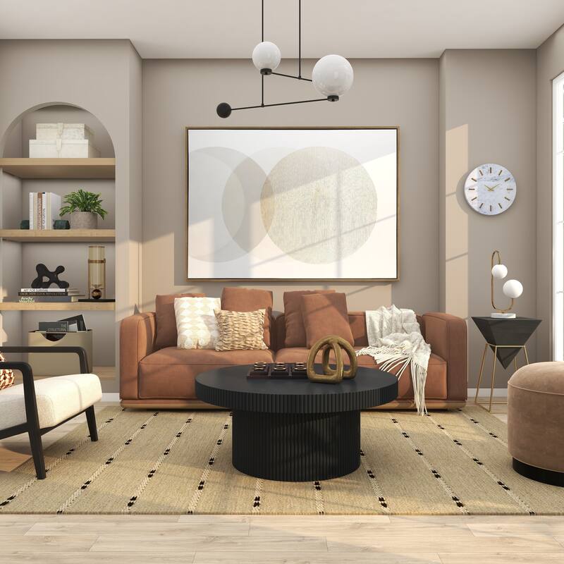 Metal Curved Orb 2 Light Room Table Lamp with White Glass Shades and Marble Base - Gold - Roche River Decor