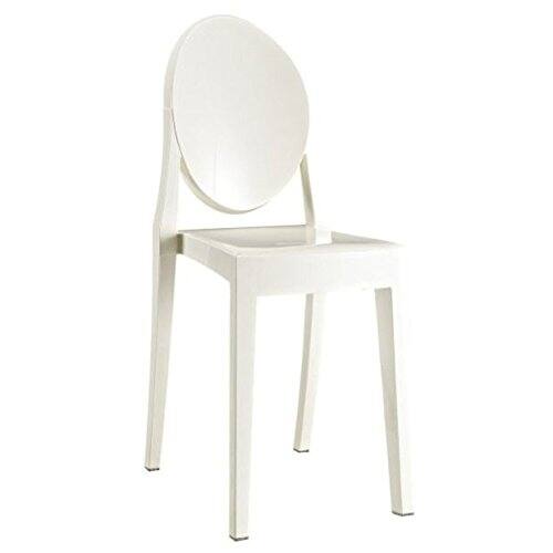 Shop 2xhome Set Of 2 Standard Size White Plastic Dining