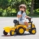 preview thumbnail 3 of 7, Kids Ride on Tractor Licensed Caterpillar with Detachable Trailer No Power - 36.5" x 11.5" x 17.5" (L x W x H)