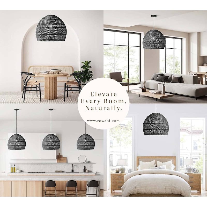 Lunar Rattan Pendant Light