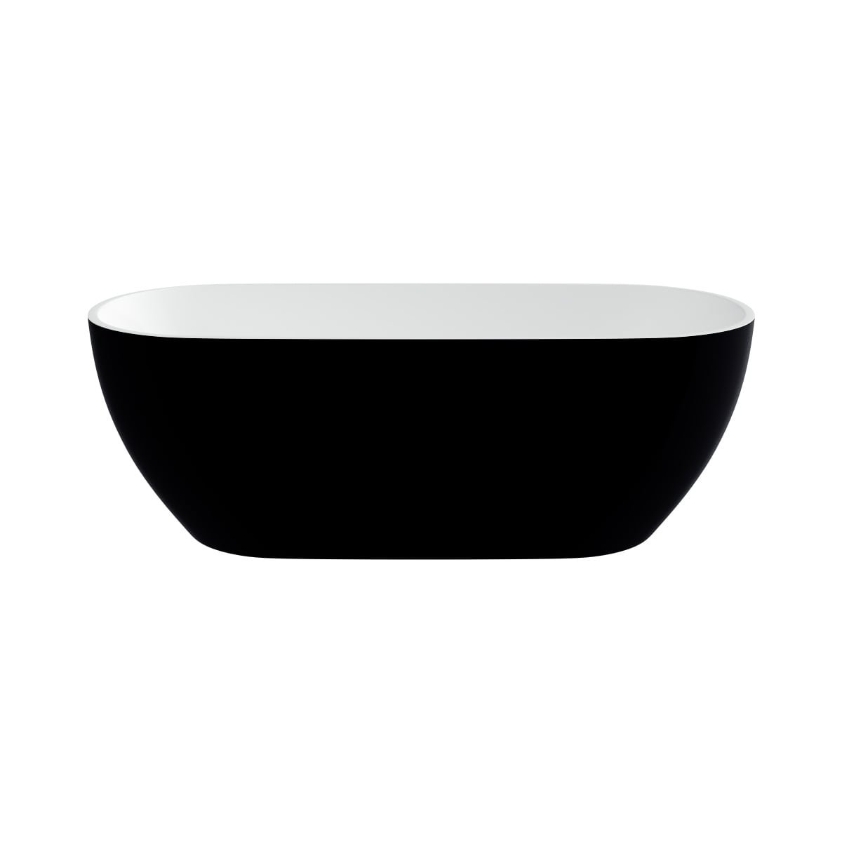Philip Black Matte Freestanding Oval Bathtub
