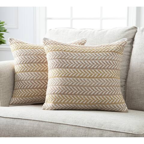 Chanasya Jacquard Cotton Arrow Multicolor Throw Pillow Cover Pair Set