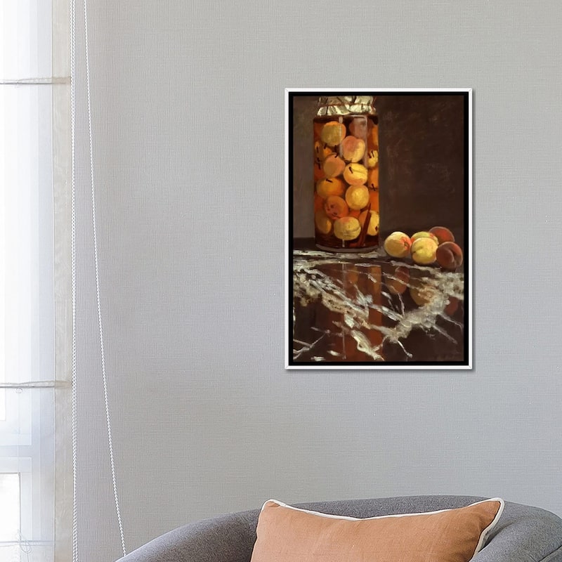 iCanvas "Jar of Peaches (Das Pfirsichglas)" by Claude Monet Framed