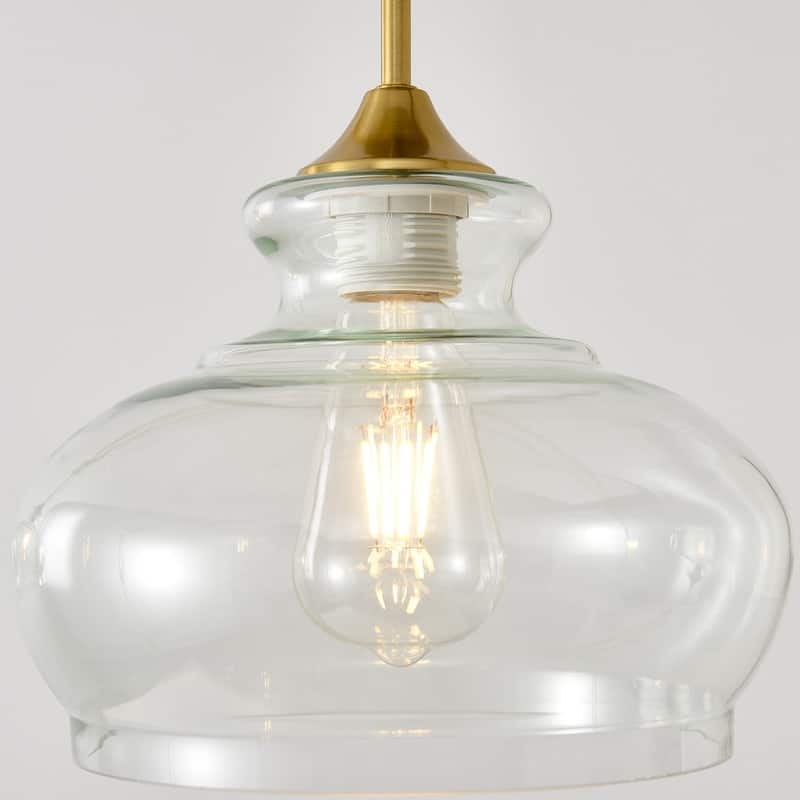 Modern Brass Chandelier Kitchen Island Pendant Light with Glass Shades