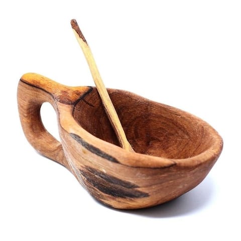 Handmade Miniature Olive Wood Spice Bowl (Kenya)