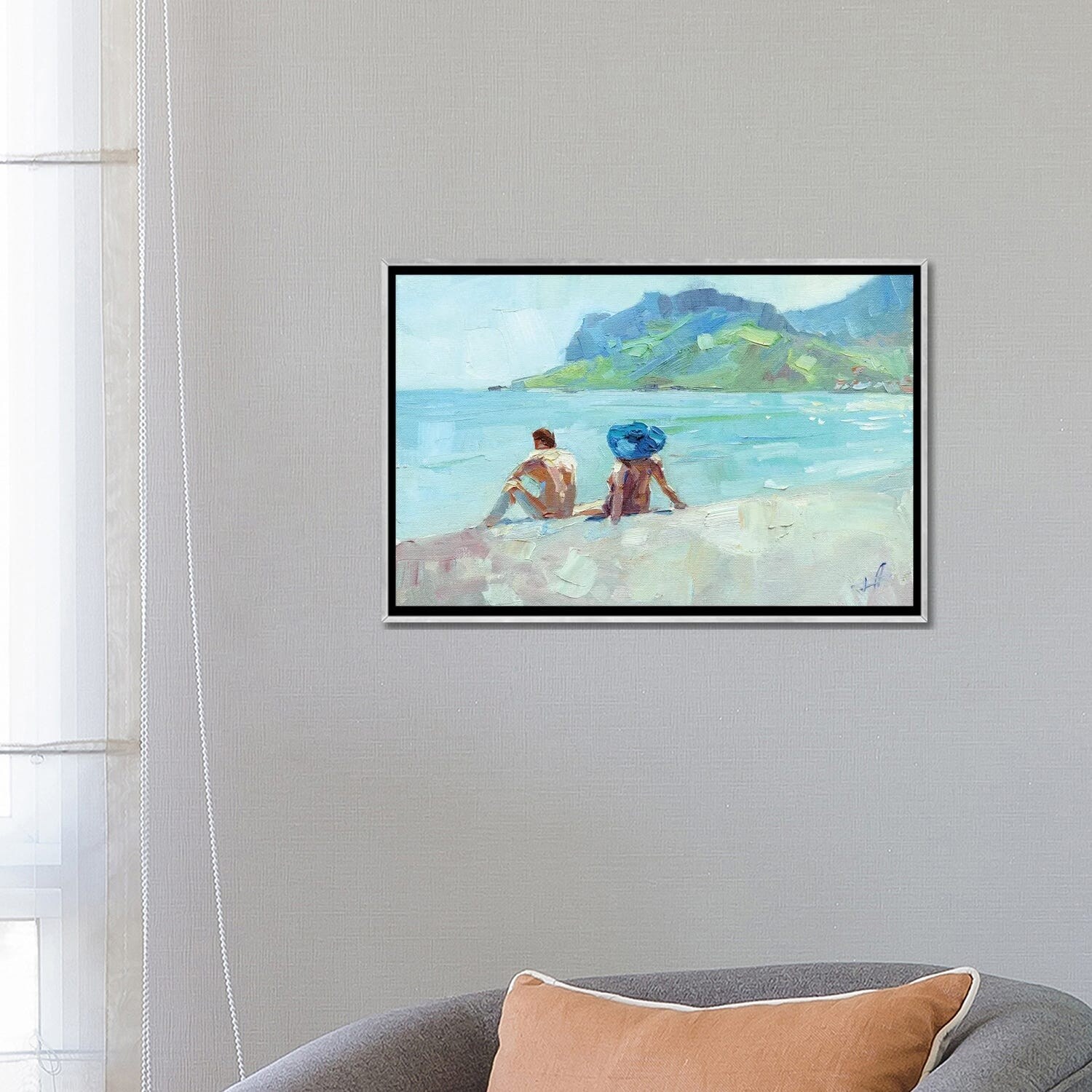 nude beach koktebel  by CountessArt Framed - On Sale - Bed Bath &  Beyond - 37649328