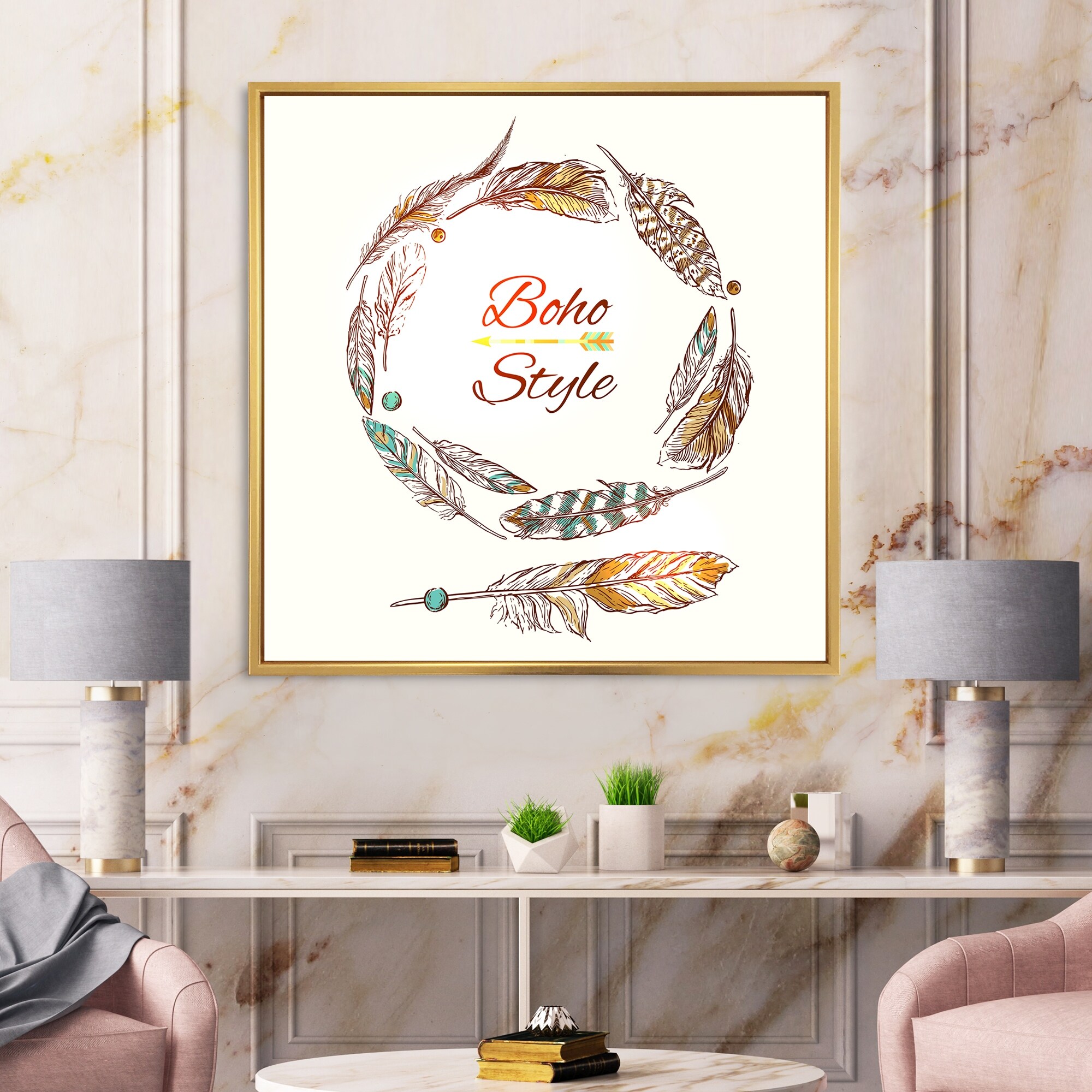 Boho inspired top wall art