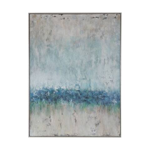 Uttermost Tidal Wave35" Wide Abstract Art - Cool Blues