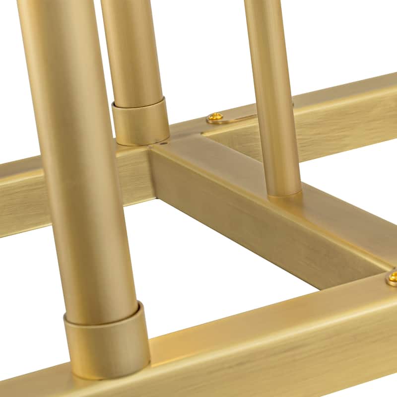 LamQee Mid Century Chandelier Rustic Sputnik Gold Ceiling Light - Large