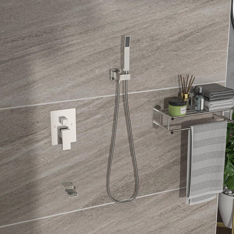 Minimalist Wall Mounted Dual Shower Head Shower Set