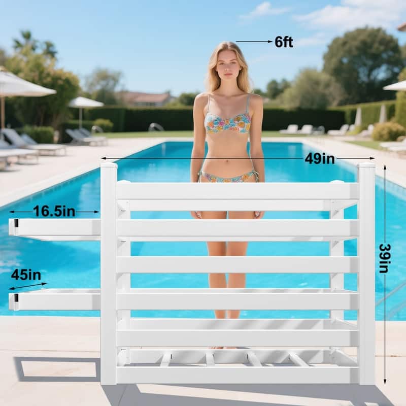 Pool Storage Bin, Pool Float Holder, Waterproof, Easy Poolside Cleanup