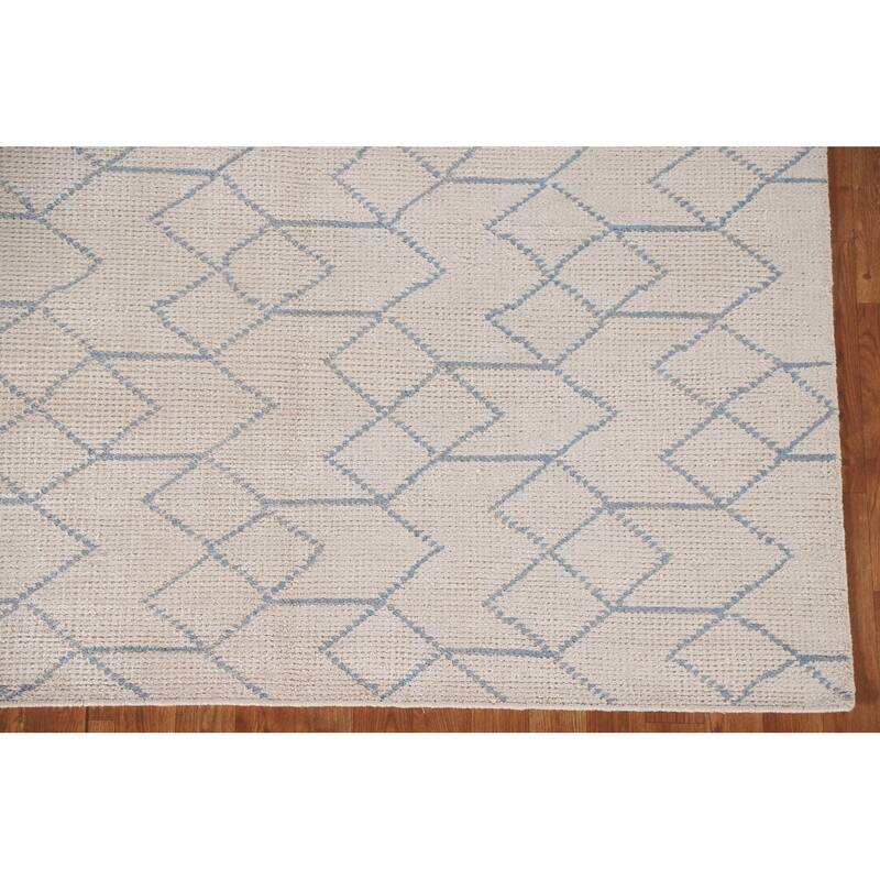 Moroccan Oriental Area Rug Handmade Trellis Wool Carpet - 5'1"x 7'11"