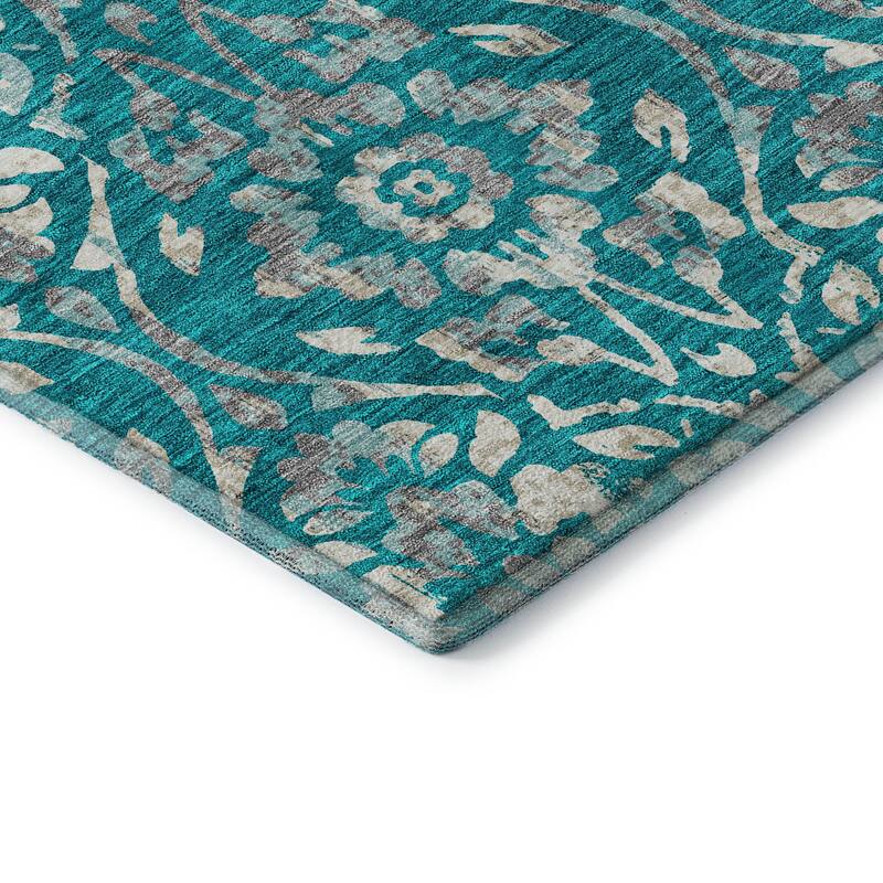 Premium Washable Super Soft Floral Damask Mayfield Rug