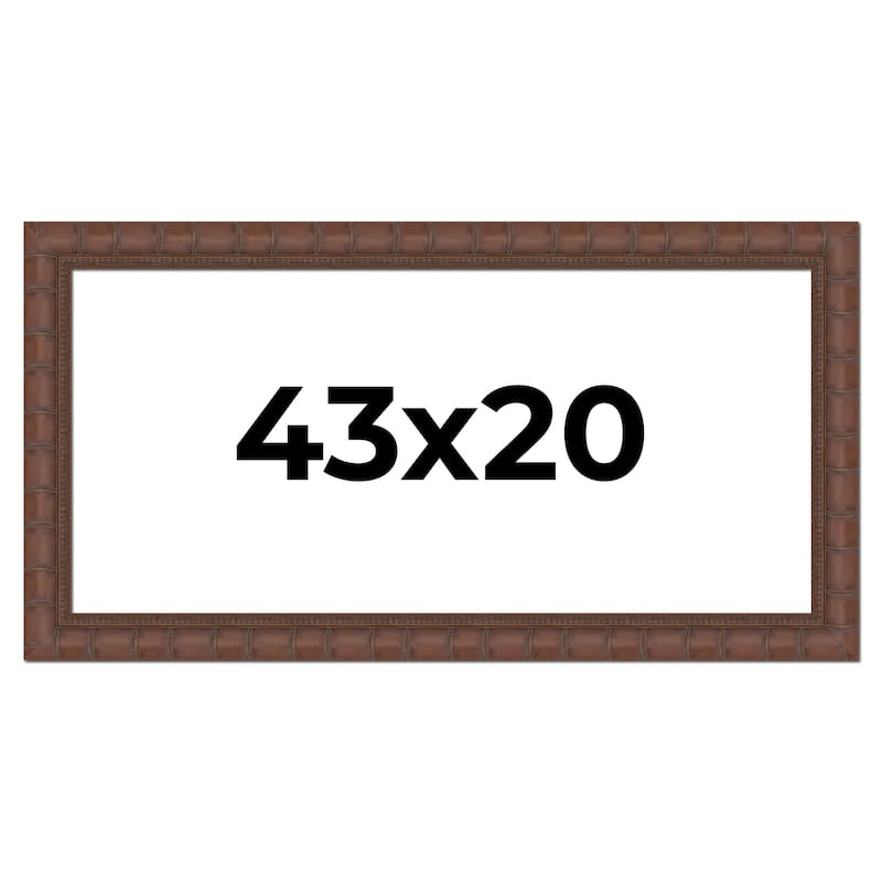 43x20 Frame Pewter Solid Wood Picture Frame Width 1.625 Inches | Interior Frame Depth 0.6875 Inches